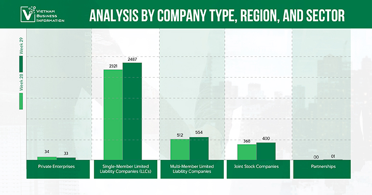 Vietnam business registration by company type week 29 2024