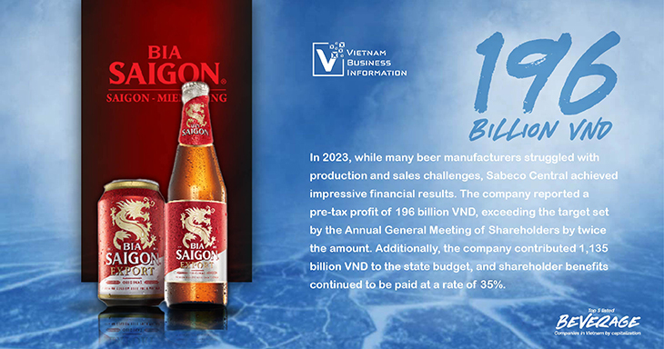 Top 5 listed beverage companies in Vietnam Sabeco Central
