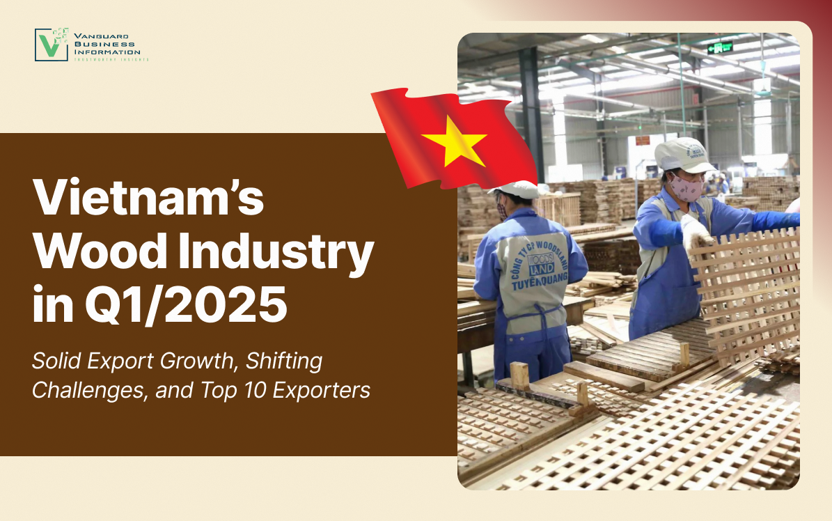 Vietnam’s Wood Industry in Q1/2025: Solid Export Growth, Shifting Challenges, and Top 10 Exporters